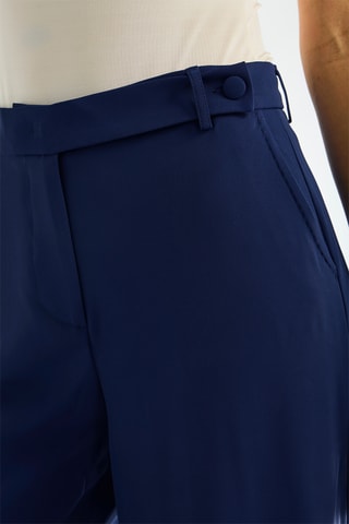 Pantalon taille haute - Bleu marine