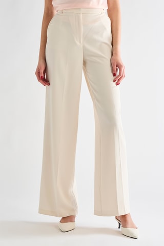 Pantalon taille haute - Blanc