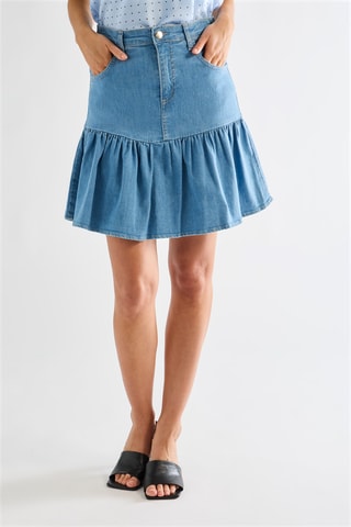 Minijupe en jean - Bleu indigo