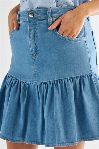 Minijupe en jean - Bleu indigo