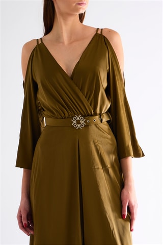 Robe midi - Vert olive