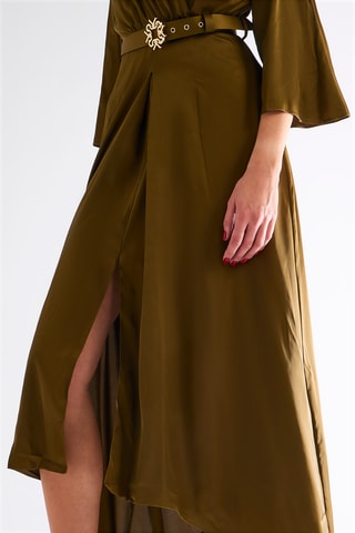 Robe midi - Vert olive