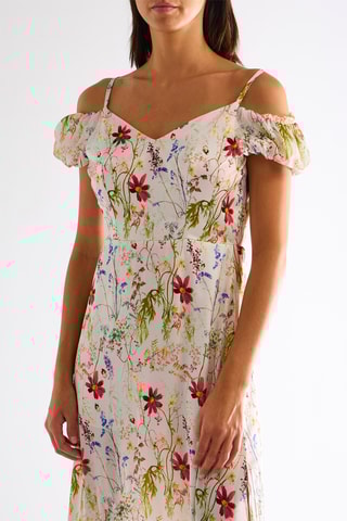 Robe longue - Blanc et rouge