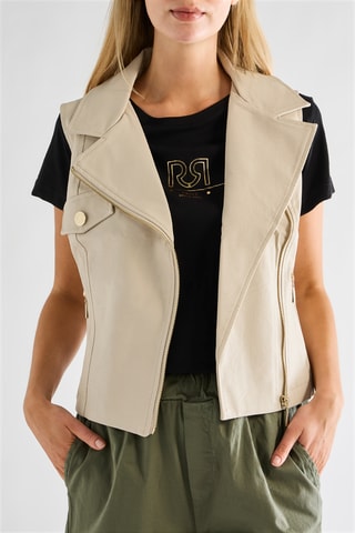 Veste sans manches - Ecru
