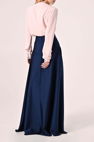 Jupe longue taille haute - Bleu marine