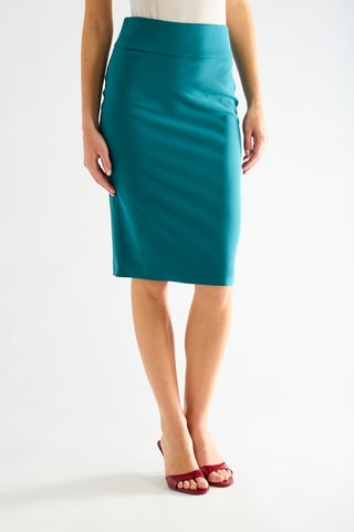 Jupe droite taille haute - Vert émeraude