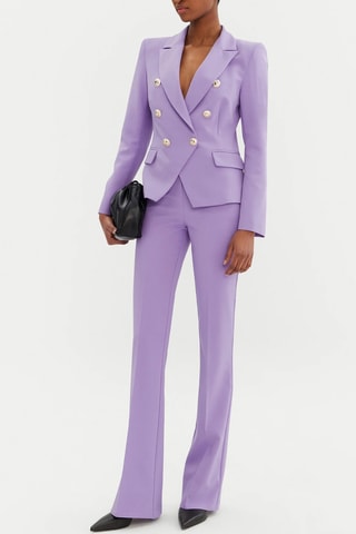 Pantalon taille haute - Mauve