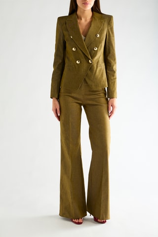 Jean taille haute - Kaki