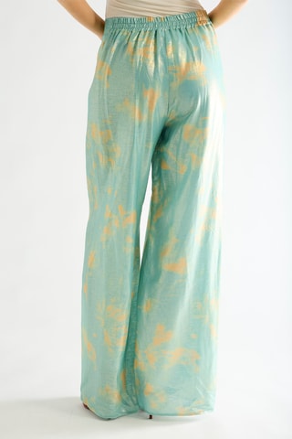 Pantalon tie and dye en lin - Vert d’eau