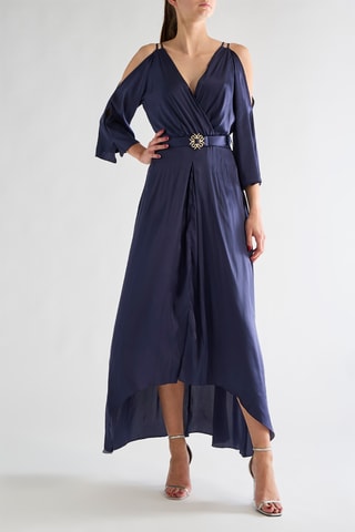 Robe midi - Bleu foncé