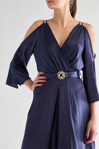 Robe midi - Bleu foncé
