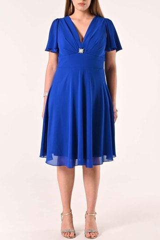 Robe trapèze - Bleu électrique