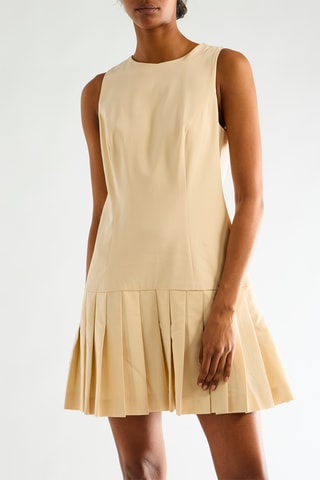 Robe taille basse - Beige