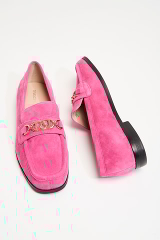 Mocassins en nubuck - Fuchsia