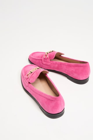 Mocassins en nubuck - Fuchsia