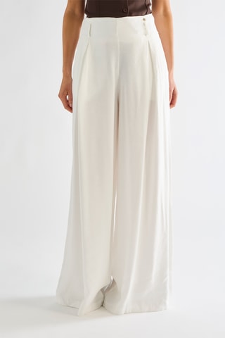 Pantalon taille haute - Blanc