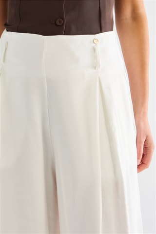 Pantalon taille haute - Blanc