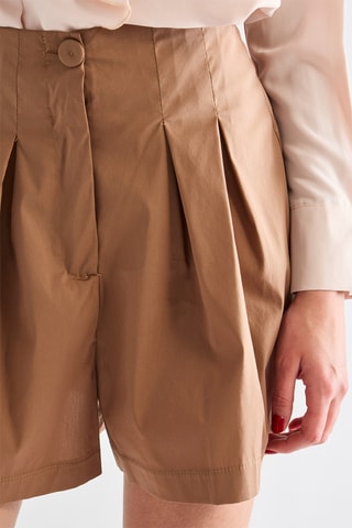 Short taille haute - Marron