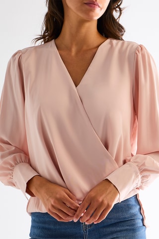 Blouse portefeuille - Rose clair