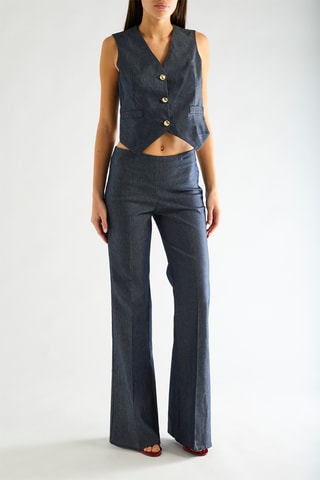 Jean taille haute - Bleu marine