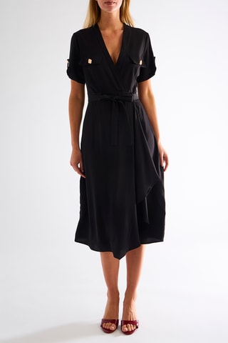 Robe portefeuille - Noir