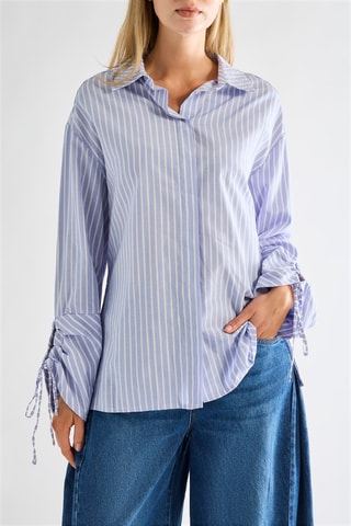 Chemisier - Ciel et blanc