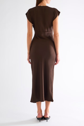 Robe midi - Marron foncé