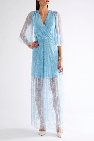 Robe longue en dentelle - Ciel