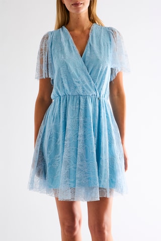 Robe patineuse dentelle - Ciel