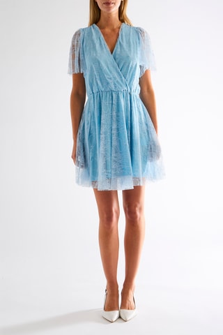 Robe patineuse dentelle - Ciel