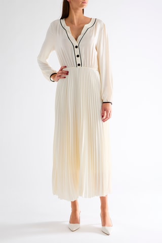 Robe plissée - Ecru