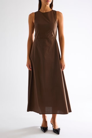 Robe midi - Marron