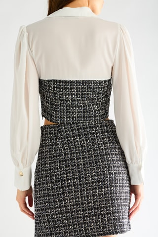 Crop top - Blanc et noir