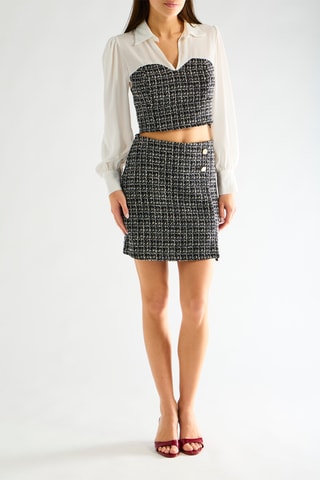 Crop top - Blanc et noir