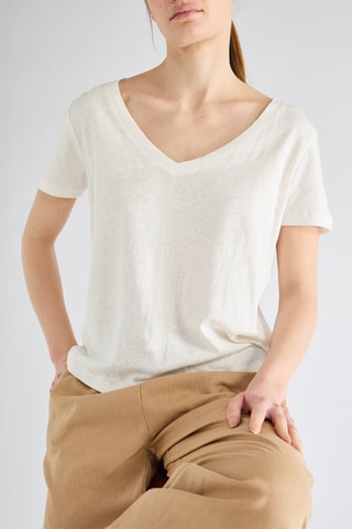 T-shirt en lin - Blanc