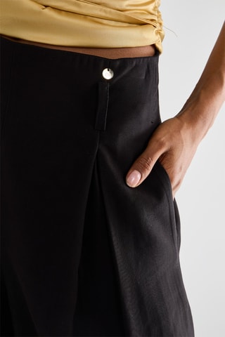 Pantalon palazzo taille haute - Noir