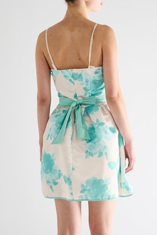 Robe patineuse - Vert menthe et écru