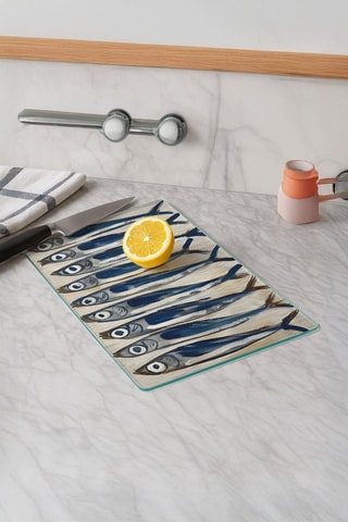 Planche à découper en verre trempé et silicone