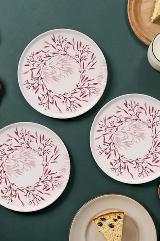 6 Keramische Dessertborden - 19,3 x 19,3 x 2 cm