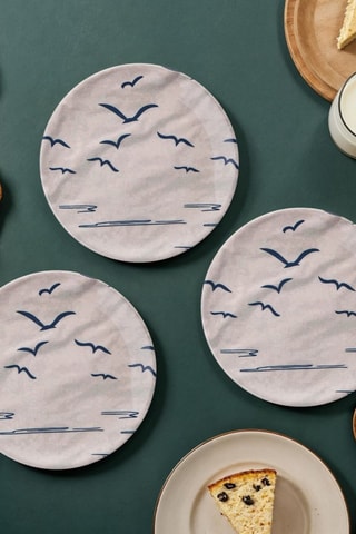 6 Keramische Dessertborden - 19,3 cm