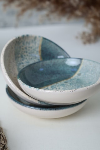 6 Aardewerk Sauskommen - 25 cl