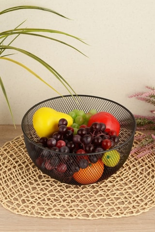 Fruitmand - Zwart - 25,5 x 25,5 x 14 cm