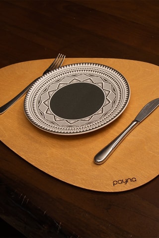 4 Houten Placemats 33 x 45 cm