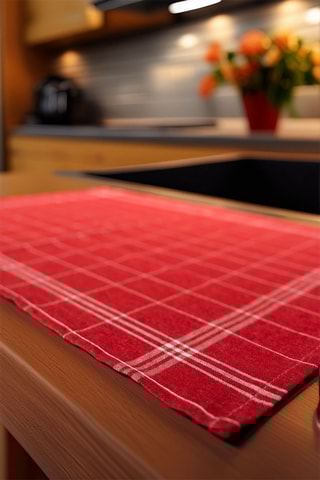 10 Theedoeken - Rood - 50 x 70 cm