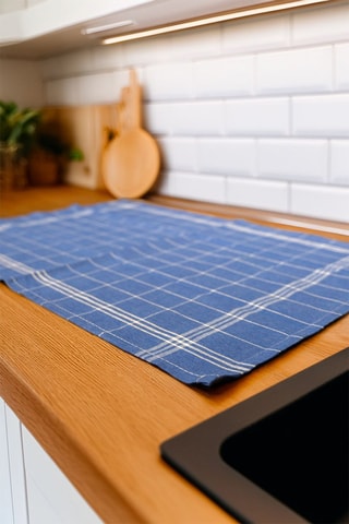 10 Theedoeken - Blauw - 50 x 70 cm