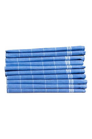 10 Theedoeken - Blauw - 50 x 70 cm