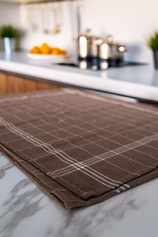 10 Theedoeken - Bruin - 50 x 70 cm