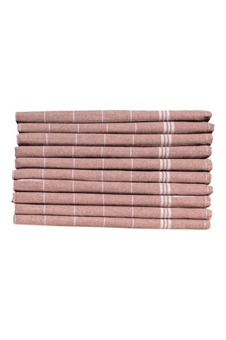 10 Theedoeken - Bruin - 50 x 70 cm