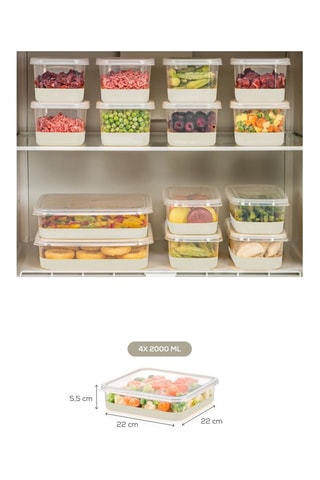 4 boîtes de conservation - 4 x 2 l