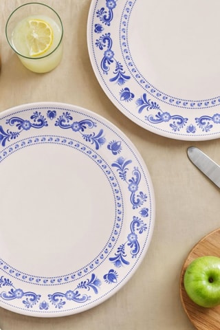 6 Platte Keramische Borden - 25,5 cm